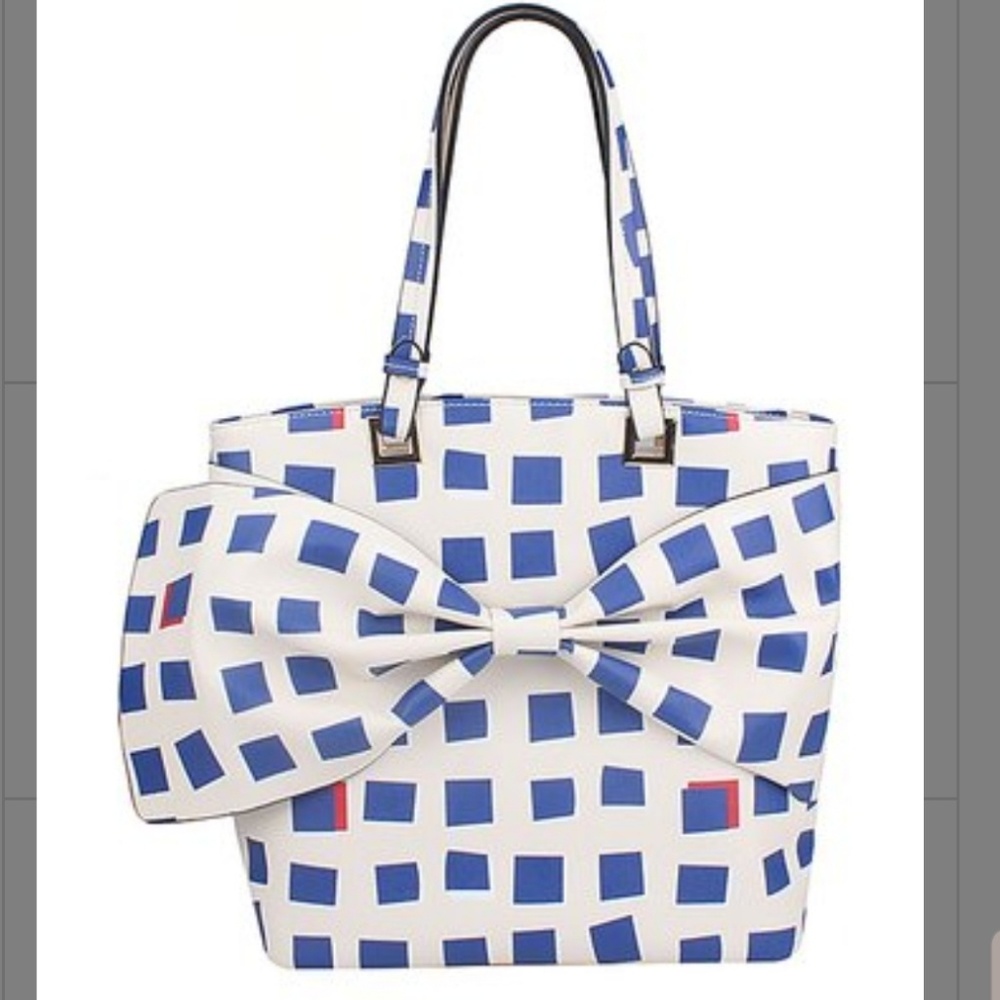 Handbag Republic blue Geo bow tote